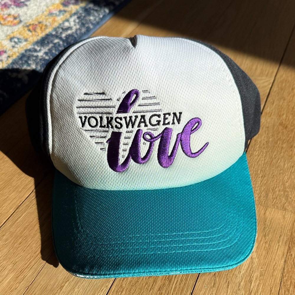 Volkswagen Driver Gear Love Hat with Teal and Purple Accents - Picture 3 of 8